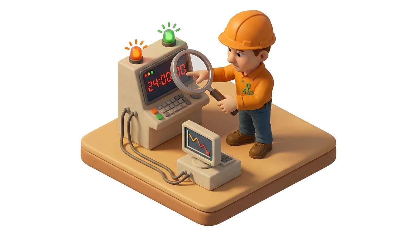 Illustration for Resolving Midnight Timestamps (24:00:00) in PI System Data Ingestion — PiSharp