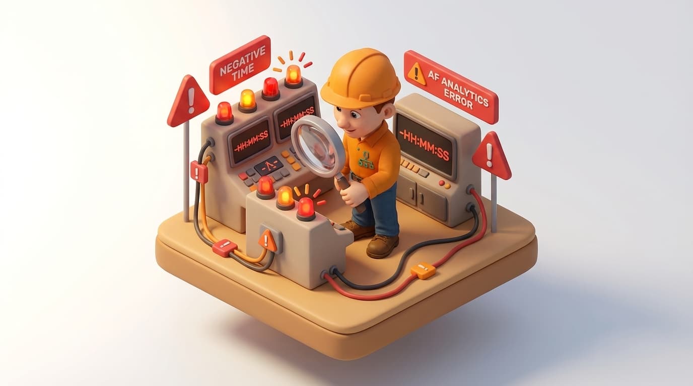 Troubleshooting Negative Time Differences in PI AF Analytics