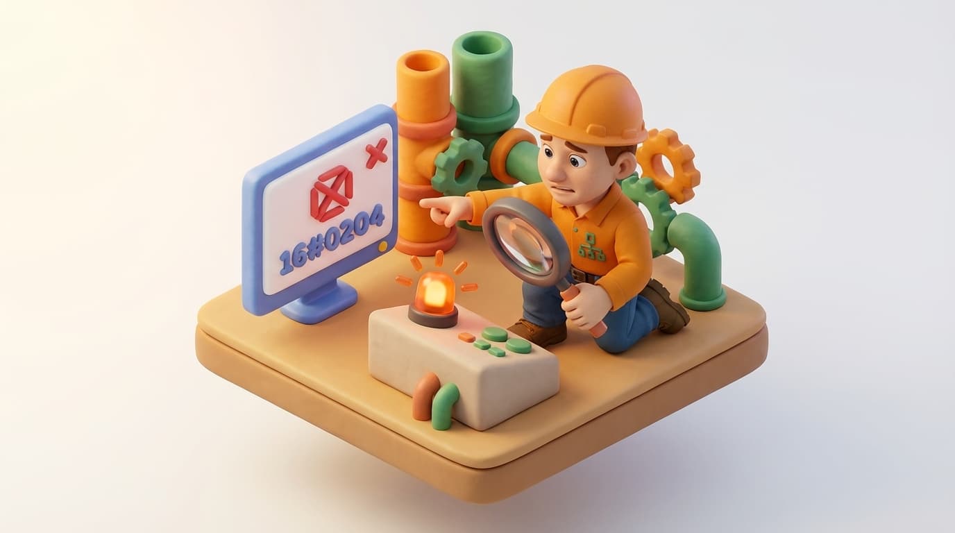 Troubleshooting PI Connector for EtherNet/IP Error 16#0204