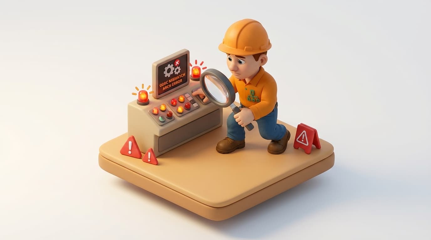 Troubleshooting PI RDBMS Interface ODBC Architecture Mismatch