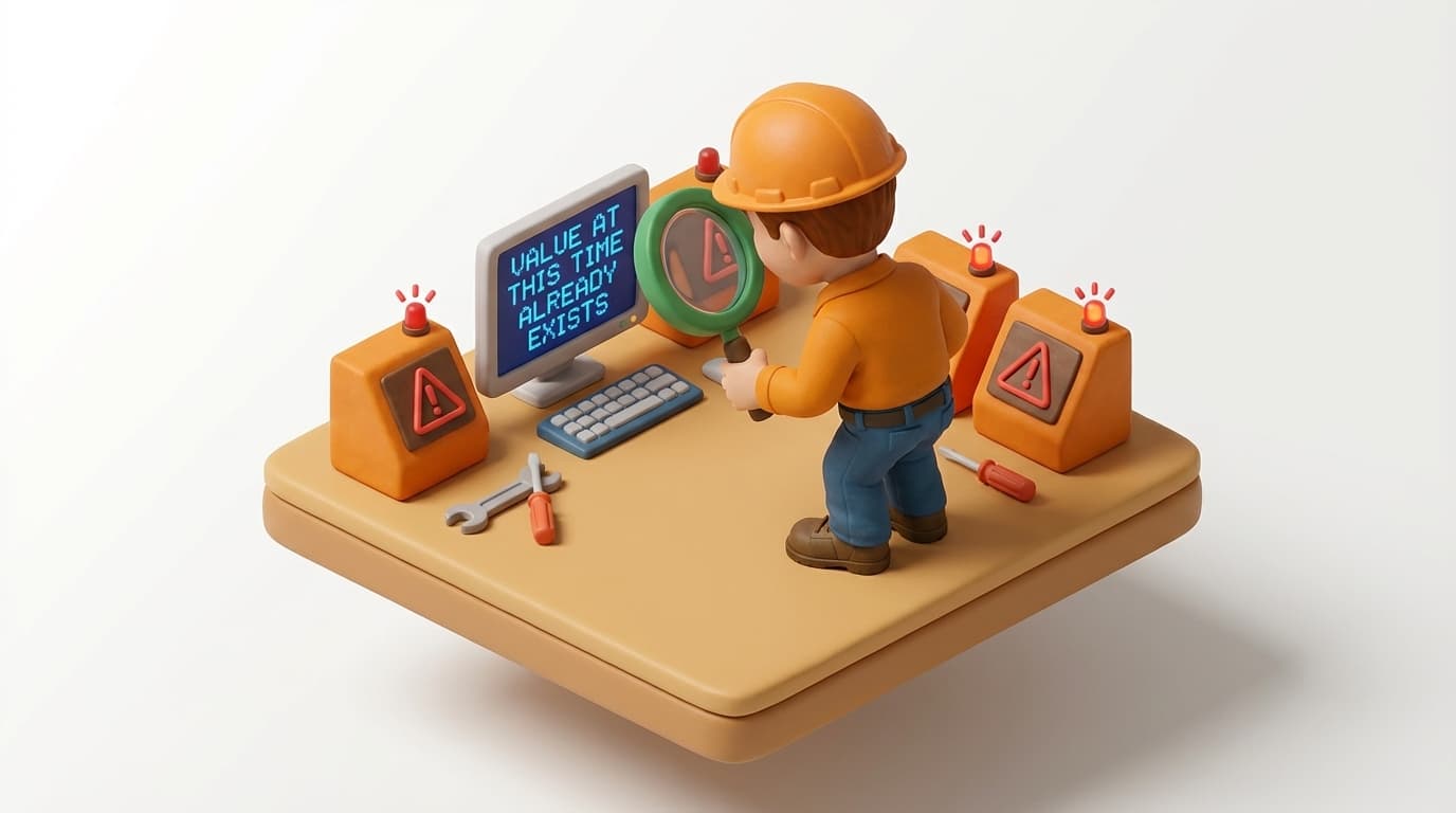 Illustration for Resolving 'Value at This Time Already Exists' Error in PI System — PiSharp